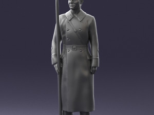 000105 Soviet Guard Soldier Historical Character 0116 3dp 3D Baskı Modeli