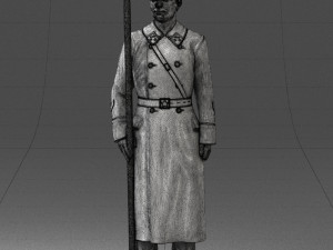 000105 Soviet Guard Soldier Historical Character 0116 3dp 3D Baskı Modeli