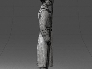 000105 Soviet Guard Soldier Historical Character 0116 3dp 3D Baskı Modeli