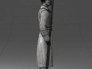 000105 Soviet Guard Soldier Historical Character 0116 3dp 3D Print Model