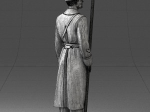 000105 Soviet Guard Soldier Historical Character 0116 3dp 3D Baskı Modeli