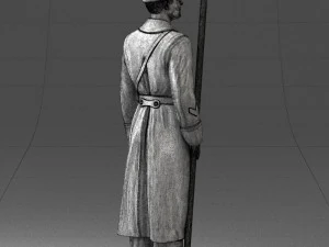 000105 Soviet Guard Soldier Historical Character 0116 3dp 3D Print Model