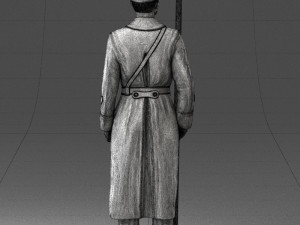 000105 Soviet Guard Soldier Historical Character 0116 3dp 3D Baskı Modeli