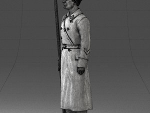 000105 Soviet Guard Soldier Historical Character 0116 3dp 3D Baskı Modeli