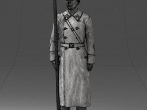 000105 Soviet Guard Soldier Historical Character 0116 3dp 3D Baskı Modeli