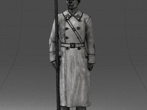 000105 Soviet Guard Soldier Historical Character 0116 3dp 3D Baskı Modeli