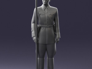 000106 Soviet Officer Guard Historical Military Miniature 0116 3D Model