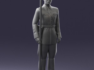 000106 Soviet Officer Guard Historical Military Miniature 0116 3D Model