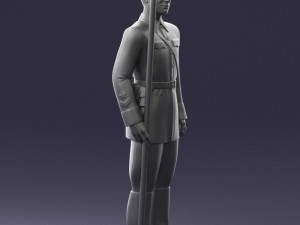 000106 Soviet Officer Guard Historical Military Miniature 0116 3D Model