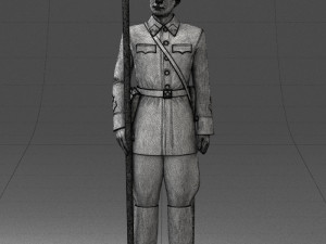 000106 Soviet Officer Guard Historical Military Miniature 0116 3D Model