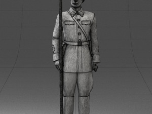 000106 Soviet Officer Guard Historical Military Miniature 0116 3D Model