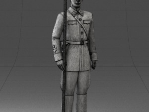 000106 Soviet Officer Guard Historical Military Miniature 0116 3D Model