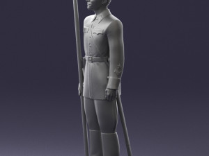 000106 Soviet Officer Guard Historical Military Miniature 0116 3dp 3D Baskı Modeli