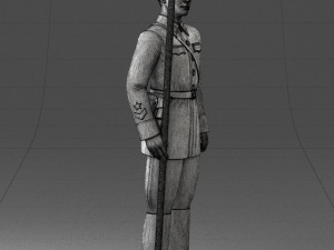 000106 Soviet Officer Guard Historical Military Miniature 0116 3dp 3D Baskı Modeli