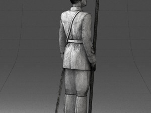 000106 Soviet Officer Guard Historical Military Miniature 0116 3dp 3D Baskı Modeli