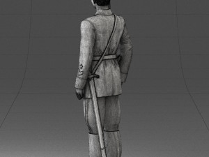 000106 Soviet Officer Guard Historical Military Miniature 0116 3dp 3D Baskı Modeli