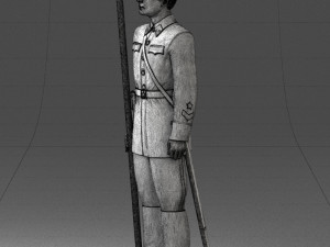 000106 Soviet Officer Guard Historical Military Miniature 0116 3dp 3D Baskı Modeli