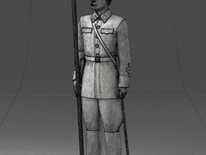 000106 Soviet Officer Guard Historical Military Miniature 0116 3dp 3D Baskı Modeli