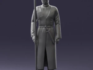 000107 Prajurit Penjaga Cossack berseragam Tradisional 0116 Model 3D