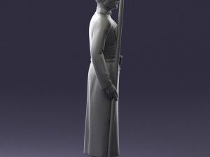000107 Cossack Guard Soldier in Traditional Uniform 0116 3dp 3Dプリントモデル
