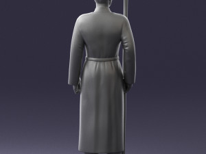 000107 Cossack Guard Soldier in Traditional Uniform 0116 3dp 3Dプリントモデル