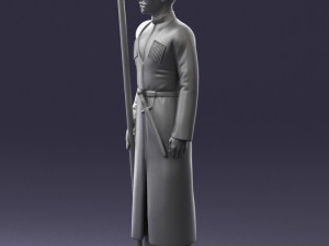 000107 Cossack Guard Soldier in Traditional Uniform 0116 3dp 3Dプリントモデル