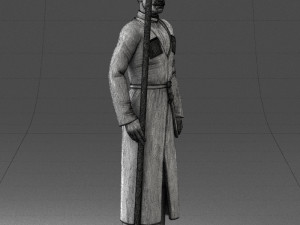 000107 Cossack Guard Soldier in Traditional Uniform 0116 3dp 3Dプリントモデル