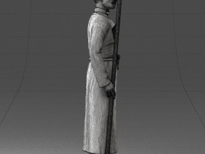 000107 Cossack Guard Soldier in Traditional Uniform 0116 3dp 3Dプリントモデル