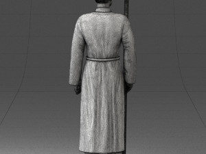 000107 Cossack Guard Soldier in Traditional Uniform 0116 3dp 3Dプリントモデル