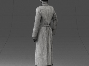 000107 Cossack Guard Soldier in Traditional Uniform 0116 3dp 3Dプリントモデル
