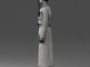 000107 Cossack Guard Soldier in Traditional Uniform 0116 3dp 3Dプリントモデル