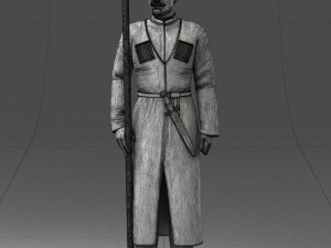 000107 Cossack Guard Soldier in Traditional Uniform 0116 3dp 3Dプリントモデル