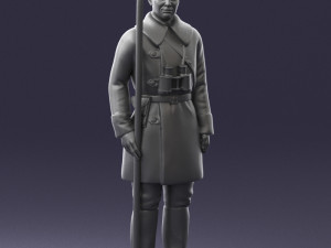 000108 Soviet Guard Soldier in Winter Uniform 0116 3D Model