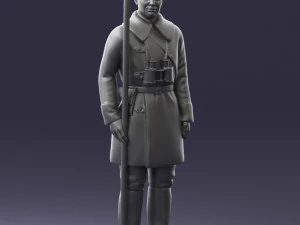 000108 Soviet Guard Soldier in Winter Uniform 0116 3D Model