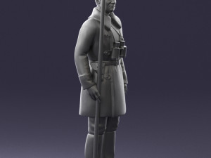 000108 Soviet Guard Soldier in Winter Uniform 0116 3D Model