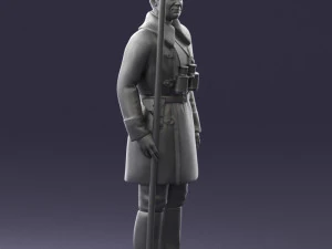 000108 Soviet Guard Soldier in Winter Uniform 0116 3D Model