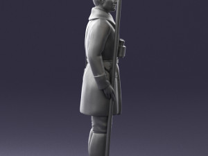 000108 Soviet Guard Soldier in Winter Uniform 0116 3D Model