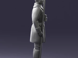 000108 Soviet Guard Soldier in Winter Uniform 0116 3D Model