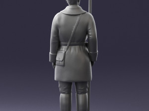 000108 Soviet Guard Soldier in Winter Uniform 0116 3D Model