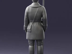 000108 Soviet Guard Soldier in Winter Uniform 0116 3D Model