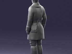 000108 Soviet Guard Soldier in Winter Uniform 0116 3D Model