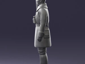 000108 Soviet Guard Soldier in Winter Uniform 0116 3D Model