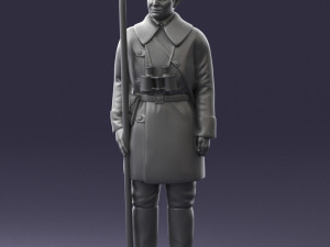000108 Soviet Guard Soldier in Winter Uniform 0116 3D Model