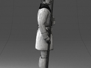 000108 Soviet Guard Soldier in Winter Uniform 0116 3D Model
