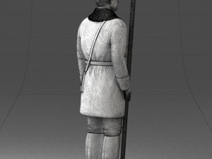 000108 Soviet Guard Soldier in Winter Uniform 0116 3D Model