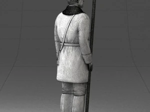 000108 Soviet Guard Soldier in Winter Uniform 0116 3D Model