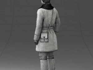 000108 Soviet Guard Soldier in Winter Uniform 0116 3D Model