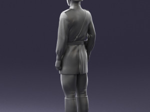 000109 Soviet Guard Soldier with Helmet and Medals 0116 3D Model