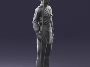 000109 Soviet Guard Soldier with Helmet and Medals 0116 3dp 3D Print Model