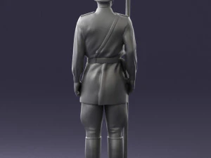 000109 Soviet Guard Soldier with Helmet and Medals 0116 3dp 3D Print Model